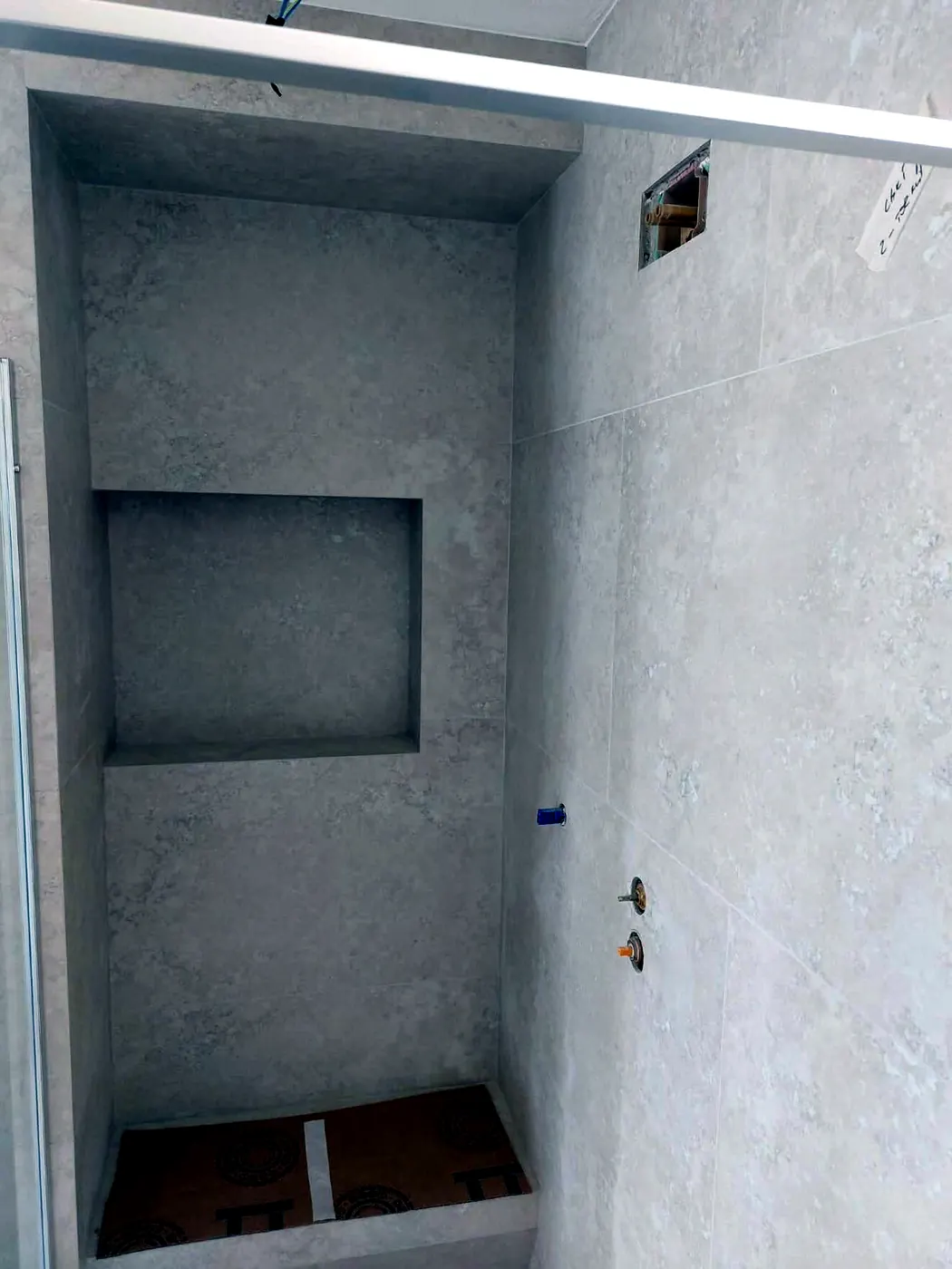 Bathroom tile finish